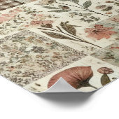 Rustieke boerderij saliegroene patchwork quilt blo poster (Hoek)
