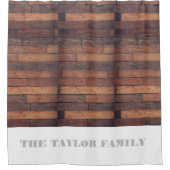 Rustieke boerderij schuur Monogram familienaam Douchegordijn (Voorkant)