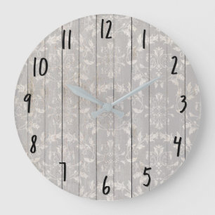 Rustieke boerderij shabby chic witte houten decora grote klok