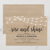 Rustieke boerderij slingerlichten na-huwelijk uitn kaart (Voorkant / Achterkant)