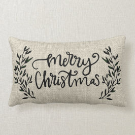 Rustieke Boerderij Stijl Laurel Vrolijk Kerstmis Kussen