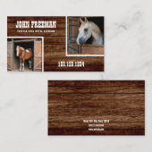 Rustieke Boerderij Stijl Paard Foto Equine Coachin Visitekaartje (Voorkant / Achterkant)