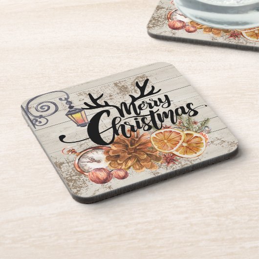 Rustieke boerderij stijl Vakantie gunsten Wood Mer Bier Onderzetter (Linkerzijde)