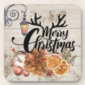 Rustieke boerderij stijl Vakantie gunsten Wood Mer Bier Onderzetter (Voorkant)