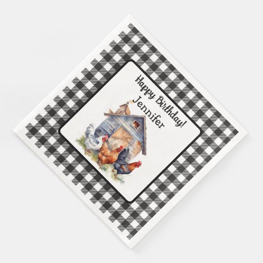  rustieke boerderij stijl Verjaardag Servet (Hoek)