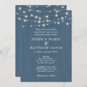 Rustieke boerderij stoffig blauwe sprookjesachtige kaart (Voorkant / Achterkant)