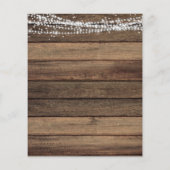 Rustieke boerderij String Lights Foto Bruiloft (Achterkant)