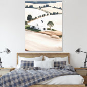 Rustieke boerderij Toscane landschap verpakt canva Canvas Afdruk (Insitu (Slaapkamer))