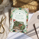 Rustieke Boerderij Truck Boog Kerstmis Feestdagenkaart