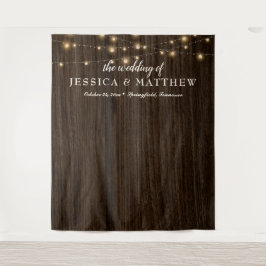 Rustieke boerderij twinkelende lichten trouw achte wandkleed