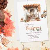 Rustieke boerderij veranda pompoen Thanksgiving Kaart