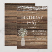 Rustieke boerderij verjaardagsfeestje Baby's Breat Kaart (Voorkant / Achterkant)