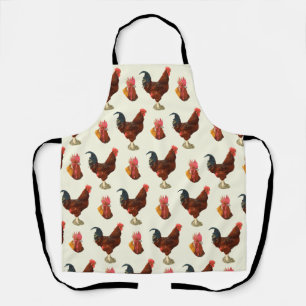 Rustieke boerderij Waterverf Rooster Chicken Schort