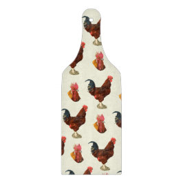 Rustieke boerderij Waterverf Rooster Chicken Snijplank