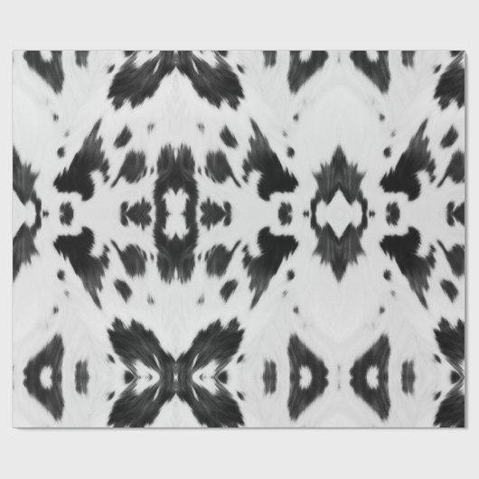 Rustieke Boerderij Western Country Cowboy Koe Prin Cadeaupapier (Vlak)