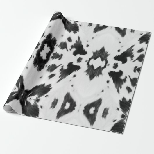 Rustieke Boerderij Western Country Cowboy Koe Prin Cadeaupapier (Uitgerold)