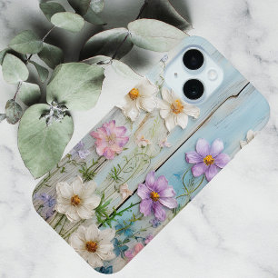 Rustieke boerderij wilde bloem cottage bloemstuk iPhone 15 case