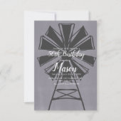 Rustieke boerderij windmolen 50ste verjaardag kaart (Voorkant)