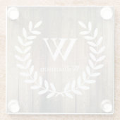 Rustieke boerderij wit laurier & schuur hout glazen onderzetter (Achterkant)