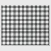 Rustieke boerderij zwart en wit Gingham Plaid Cadeaupapier (Vlak)