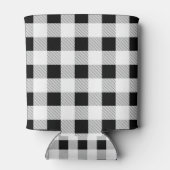 rustieke boerderij zwart wit buffel geruite feestj blikjeskoeler (Achterkant)