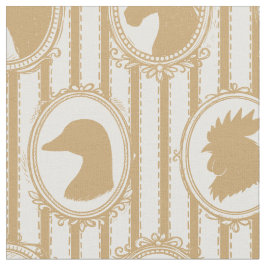 Rustieke boerderijdier silhouet barnyard - Khaki Stof