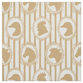 Rustieke boerderijdier silhouet barnyard - Khaki Stof