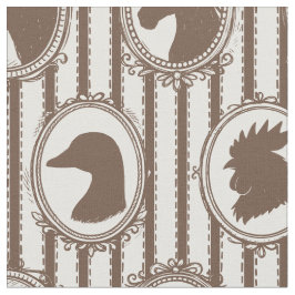 Rustieke boerderijdier Silhouette Barnyard - Mocha Stof