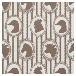 Rustieke boerderijdier Silhouette Barnyard - Mocha Stof