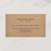 Rustieke Boerderijdieren Koe Varkenskip Waterverf Visitekaartje (Achterkant)