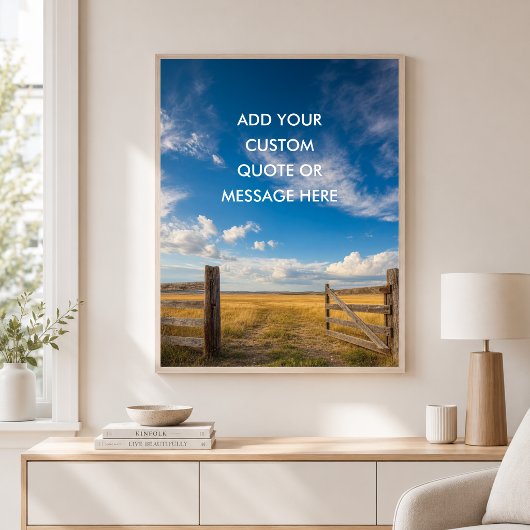 Rustieke Boerderijhek - Maak Je Eigen Spreuk Poster
