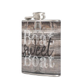 rustieke boerderijhout BOOT ZOETE BOOT | Heupfles (Links)
