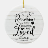 Rustieke boerderijkat of -hond huisdierherinnering keramisch ornament (Achterkant)