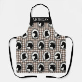 Rustieke boerderijkeuken Barnyard Gingham Zwart &  Schort (Voorkant)