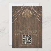Rustieke boerderijlichten Vintage QR-code bruiloft Kaart (Achterkant)