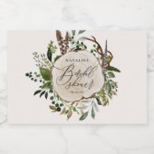 Rustieke boerderijschuur botanische bruidsdouche likeurfles etiket (Enkel label)