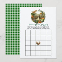 Rustieke Boerenmarkt Baby Shower Bingo Spel