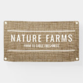 Rustieke Boerenmarktstand Jute Banner – Natuur (Horizontaal)