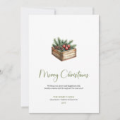 Rustieke Boheemse Aardse Waterverf Kerstkaart (Voorkant)