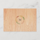 Rustieke Boheemse Bladerkrans op hout Informatiekaartje (Achterkant)