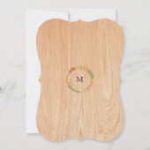 Rustieke Boheemse Bladerkrans op hout Kaart (Achterkant)