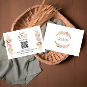 Rustieke Boheemse Bloemen Huwelijksreceptie RSVP C