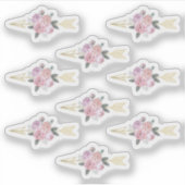 Rustieke Boheemse Bloemen Pijlen Blush Roze Boho C Sticker (Voorkant)