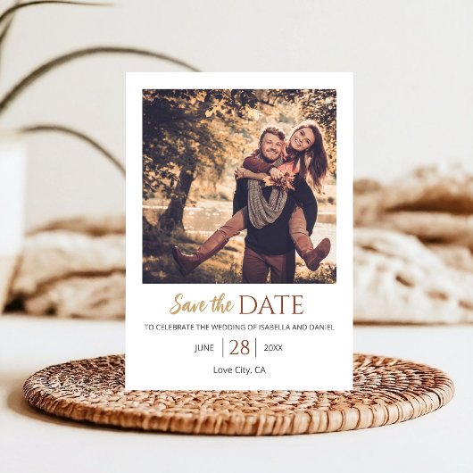 Rustieke Boheemse Bloemige Foto Trouw Aardtint Save The Date