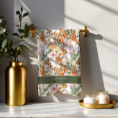 Rustieke Boheemse botanische winter citrus Kerstmi Theedoek