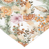 Rustieke Boheemse botanische winter citrus Korte Tafelloper (Hoek)