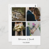 Rustieke Boheemse bruiloft Bedankt Fotocollage Briefkaart (Voorkant / Achterkant)