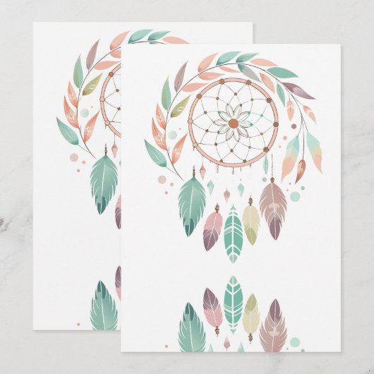 Rustieke Boheemse Droomvanger Kaart (Voorkant / Achterkant)