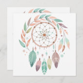 Rustieke Boheemse Droomvanger Save The Date (Voorkant / Achterkant)