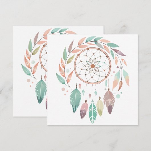 Rustieke Boheemse Droomvanger Save The Date (Voorkant / Achterkant)